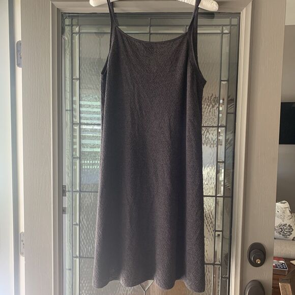 Eileen Fisher Charcoal Gray Sleeveless Dress - Picture 2 of 16